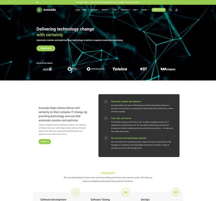 Avocado technology services for IT modernization, cybersecurity, and digital transformation.