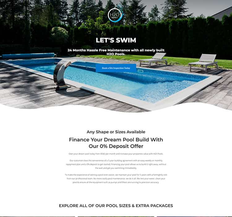 H2O Pool Experts Sydney - Custom Pool Building & Maintenance Services.